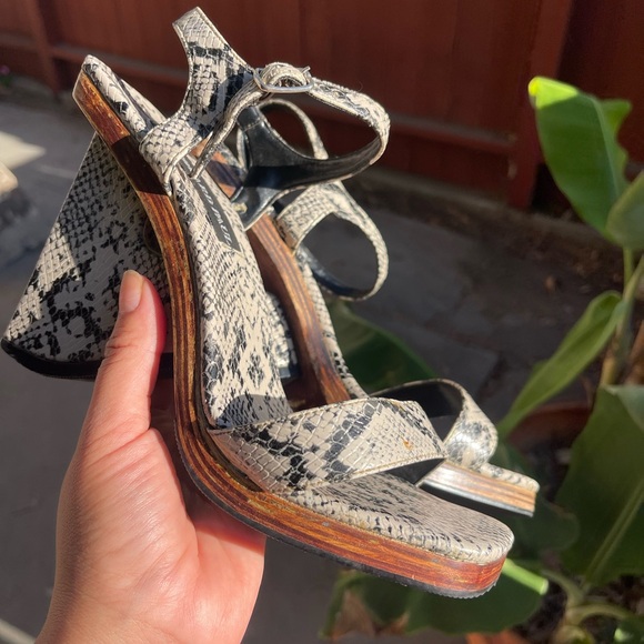 Vintage Y2K Snakeprint Funky Heel Edward Paul - Picture 4 of 12